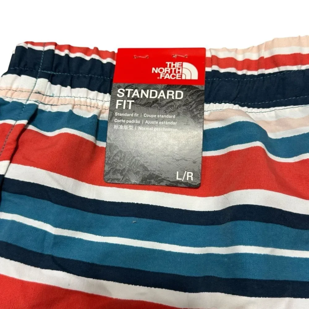 North Face Class V Shorts L Striped Trail Core Swim Hike Outdoor Summer